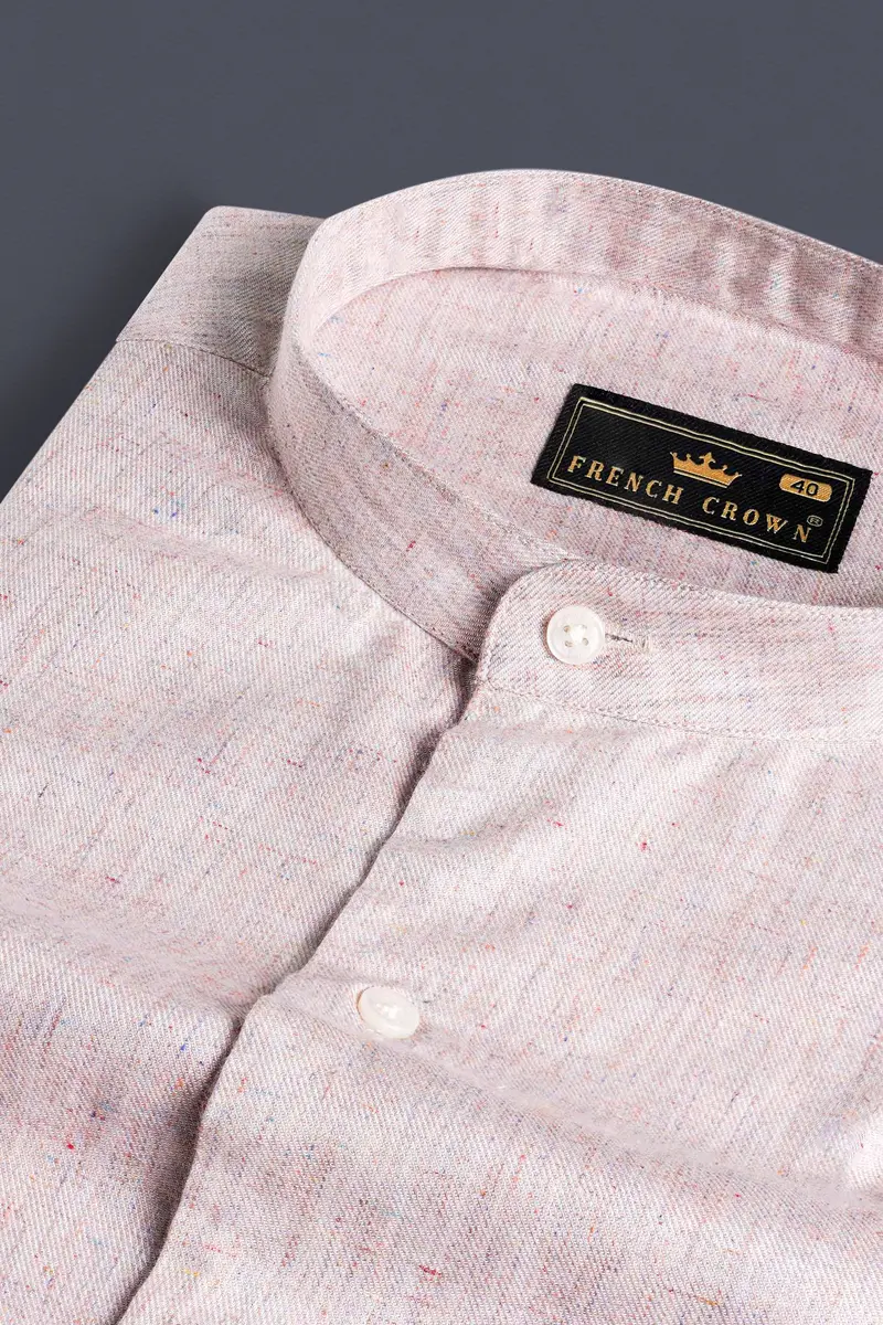Soft Amber Peach Chambray Shirt 1