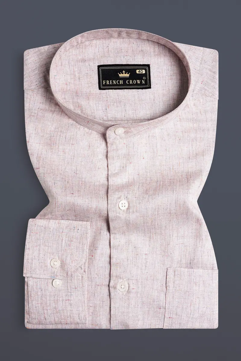 Soft Amber Peach Chambray Shirt 3