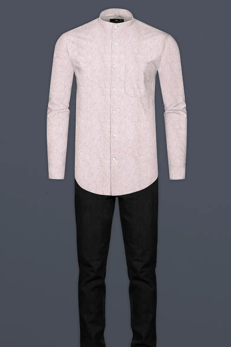 Soft Amber Peach Chambray Shirt 6
