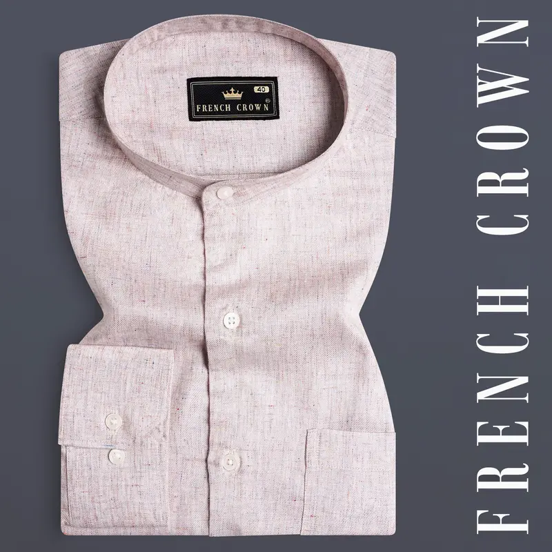 Soft Amber Peach Chambray Shirt 7