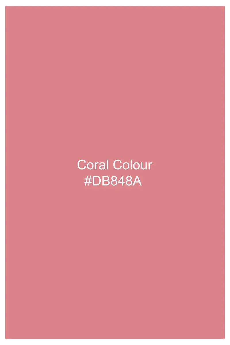 Solaro-Coral Orange Wool Rich Slight Stretch Single Breasted Suit 18