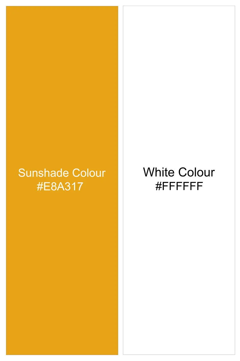 Solaro-Sunshade Yellow And Bright White Candy Striped Subtle Sheen Super Soft Premium Cotton Cuff Collar Dress Shirt 7