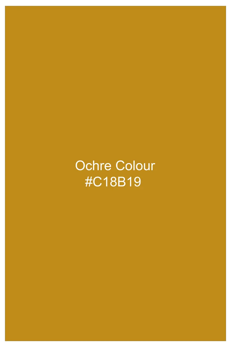 Solvoro-Ochre Yellow Subtle Sheen Super Soft Premium Cotton Dress Shirt 7