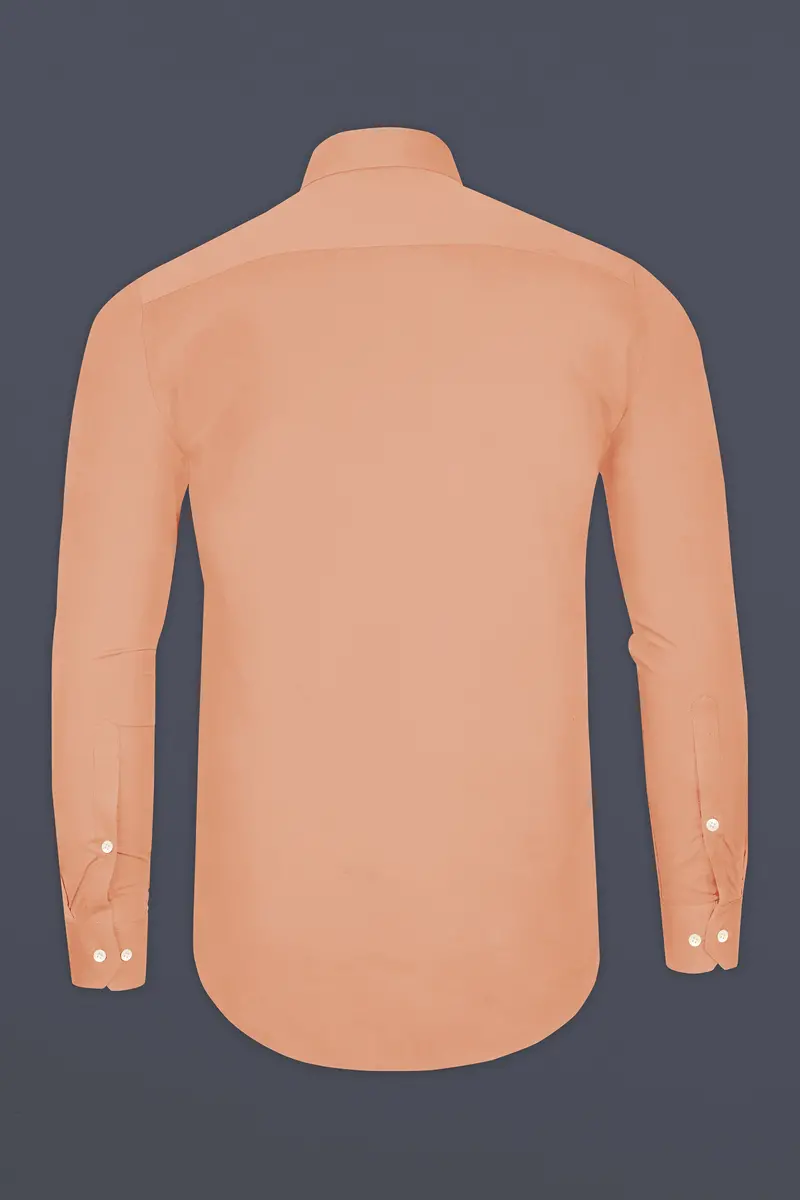 Solvoro-Tumbleweed Orange Subtle Sheen Super Soft Premium Cotton Tuxedo Dress Shirt 7