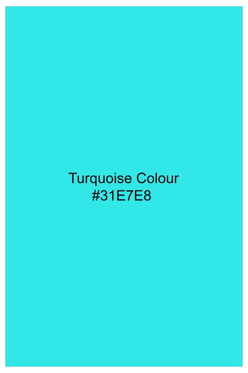 Sovereign-Turquoise Blue Velvet Stretchable Waistband Pant 8