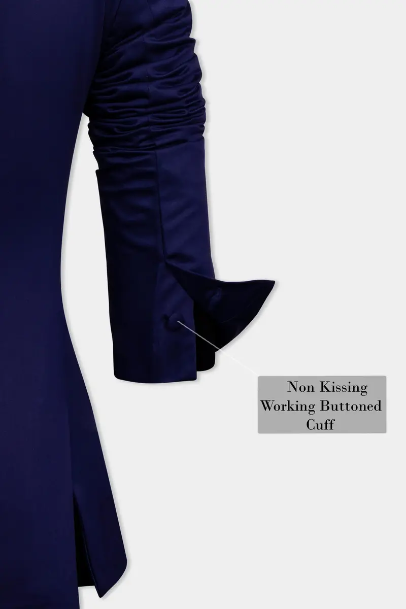 Space Blue Subtle Sheen Double Breasted Women's Suit 6