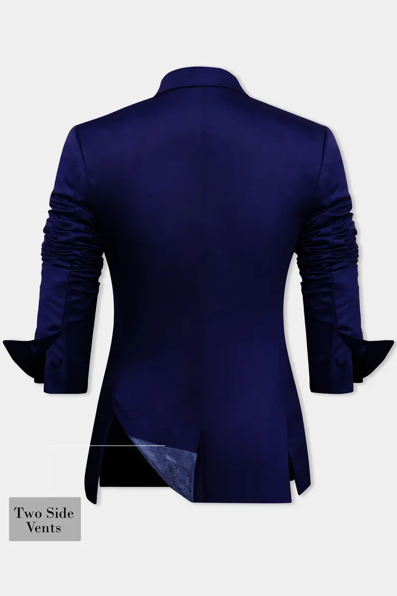 Space Blue Subtle Sheen Double Breasted Women's Suit 7