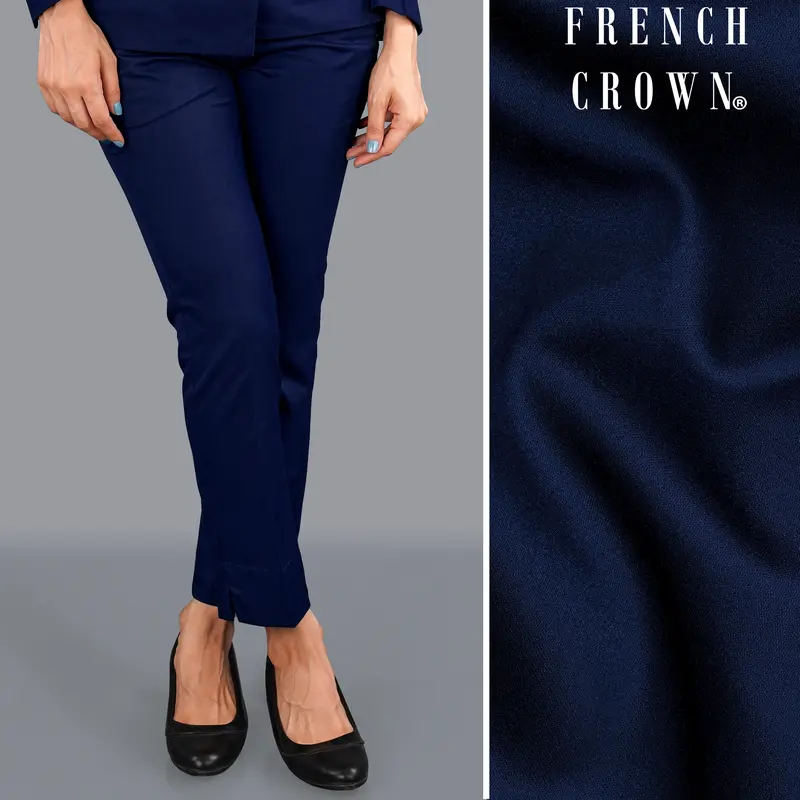 Space Blue Subtle Sheen Women's Pant 1