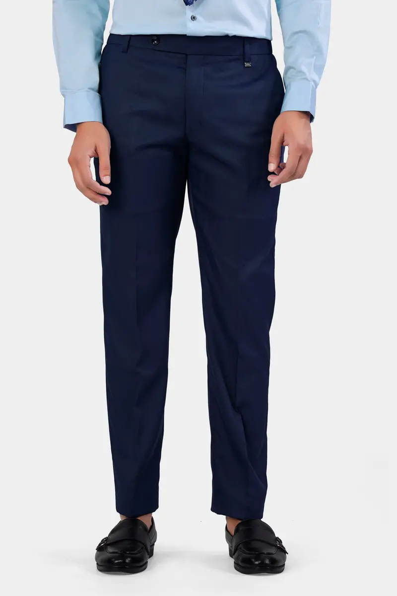 Space Cadet Blue Wool Rich Designer Suit 6