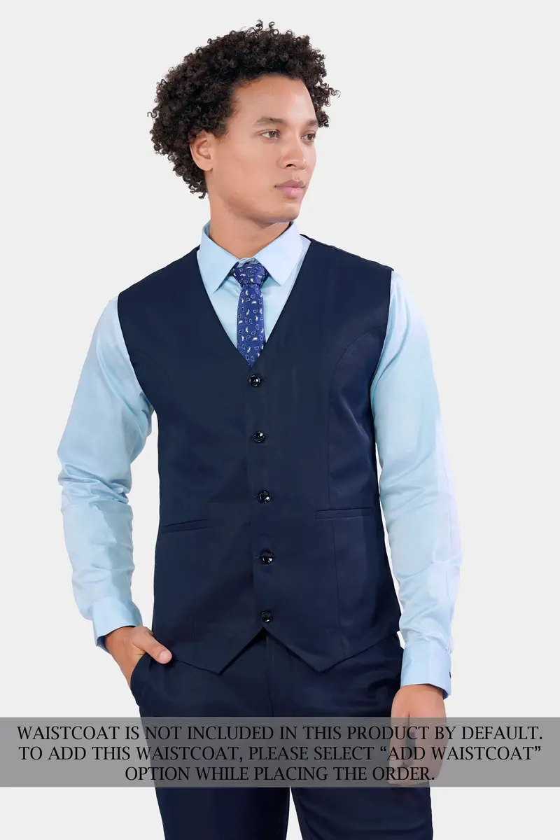 Space Cadet Blue Wool Rich Designer Suit 9