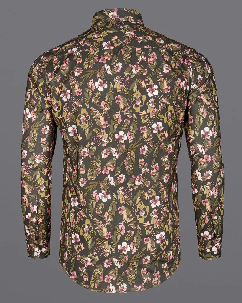 Space Shuttle Floral Printed Premium Cotton Shirt 6