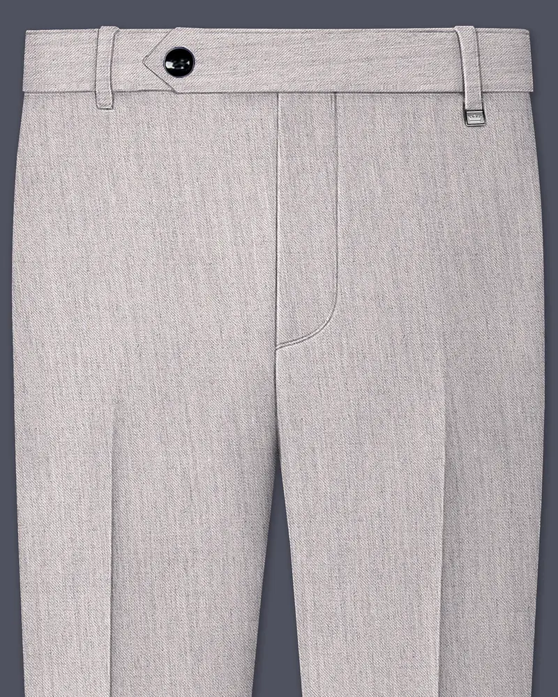 Spanish Gray Textured Wool Blend Pant 1