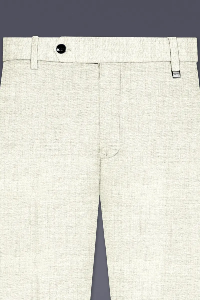 Spanish Gray Textured Wool Blend Single Breasted Suit 11