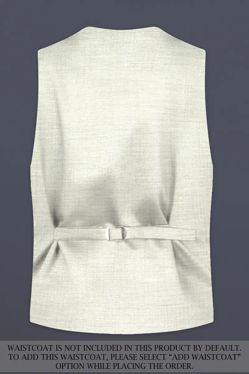 Spanish Gray Textured Wool Blend Single Breasted Suit 17