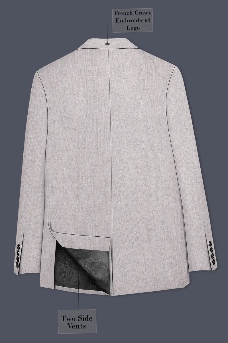 Spanish Gray Textured Wool Blend Suit 9