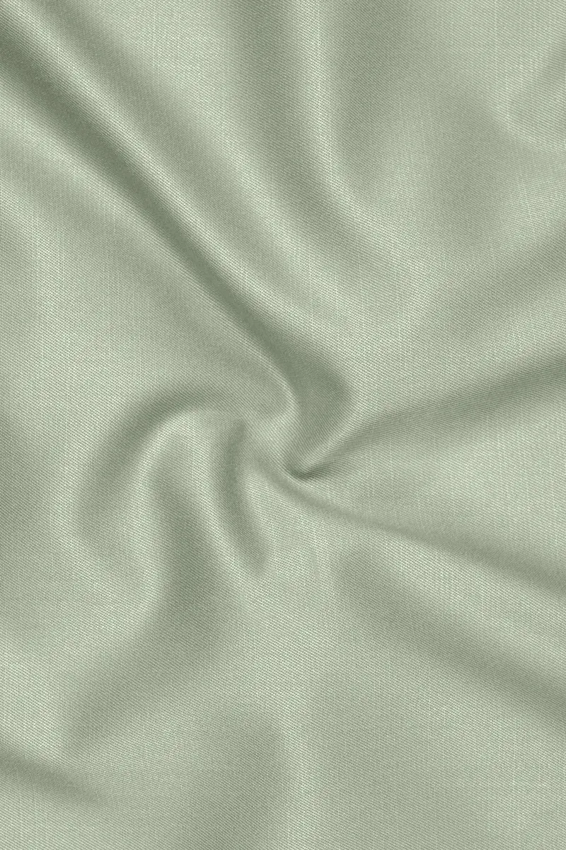 Spanish Green Solid Wool Rich Slight Stretch Waistband Pant 3