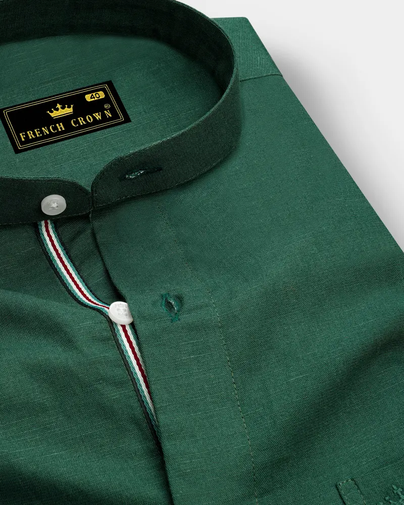 Spectra Green Luxurious Linen Shirt 1