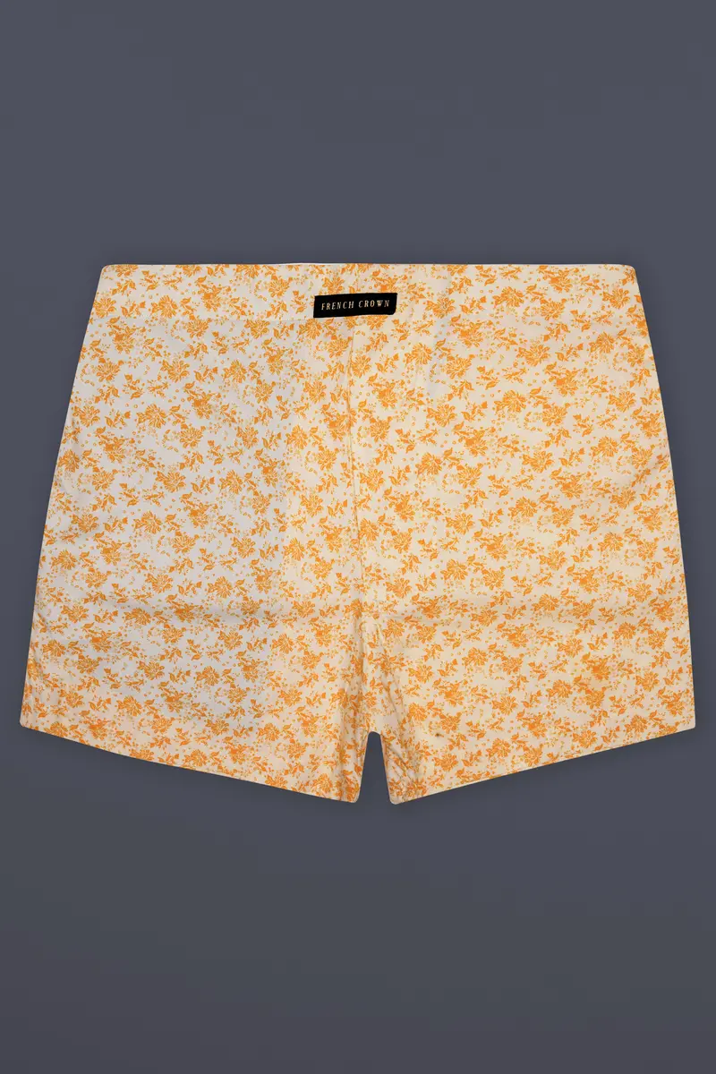 Spiced Citrus-Carrot Orange Printed Poplin Premium Cotton Boxer 2
