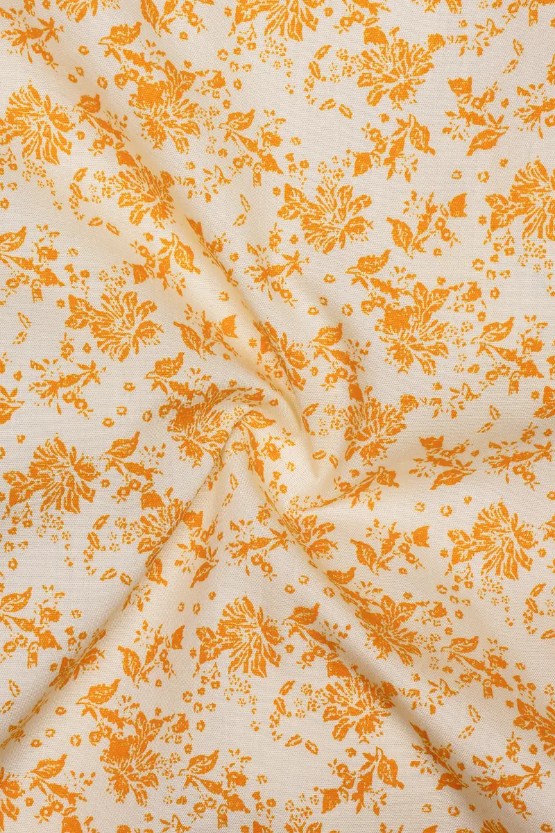 Spiced Citrus-Carrot Orange Printed Poplin Premium Cotton Boxer 3