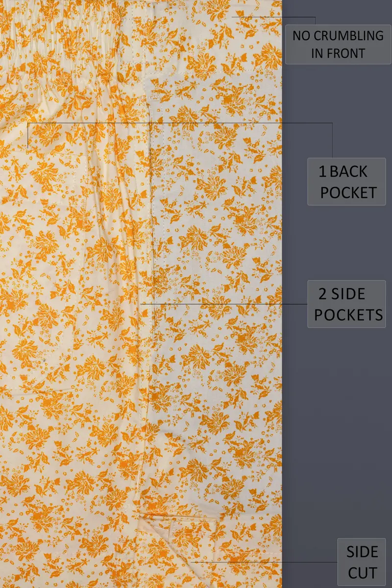 Spiced Citrus-Carrot Orange Printed Poplin Premium Cotton Boxer 5