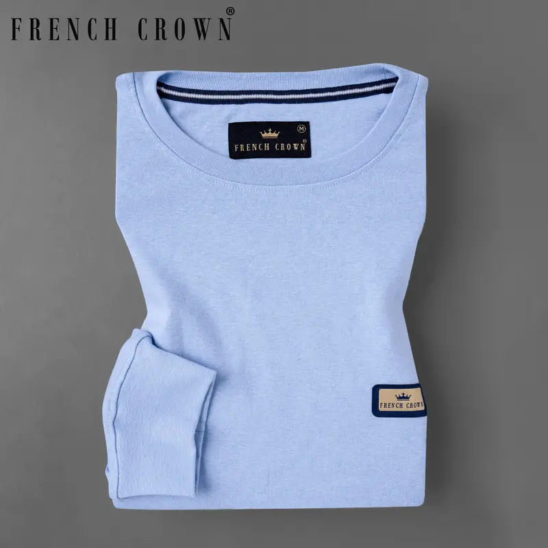 Spindle Blue Full Sleeve Premium Cotton Jersey Sweatshirt 1