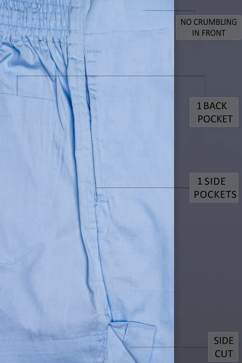 Spindle Blue Solid Super Soft Premium Cotton Boxer 5