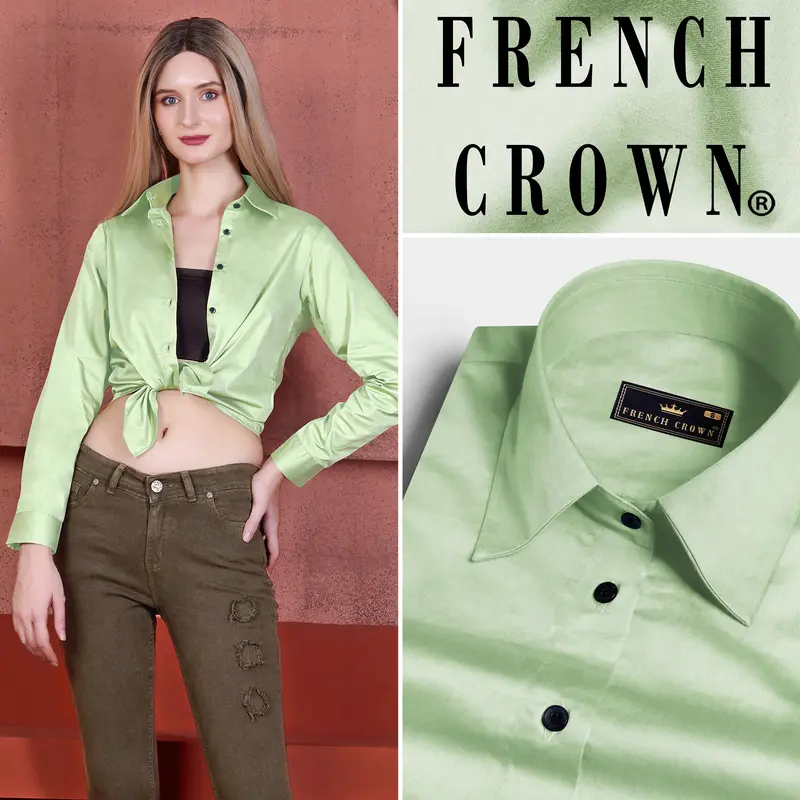 Sprout Green Premium Cotton Shirt 1