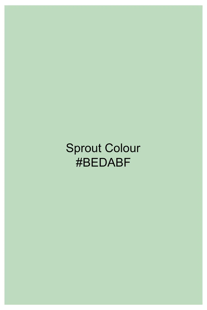 Sprout Green Subtle Sheen Viscose Kurta Set 8