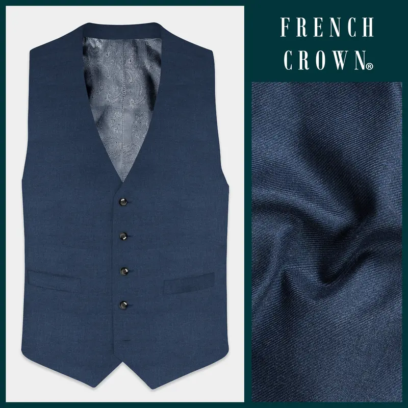 Spruce Blue Tweed Waistcoat 1