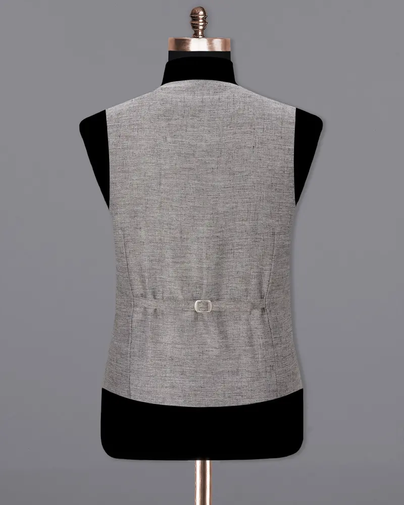 Spun Parl Gray Textured Waistcoat 6