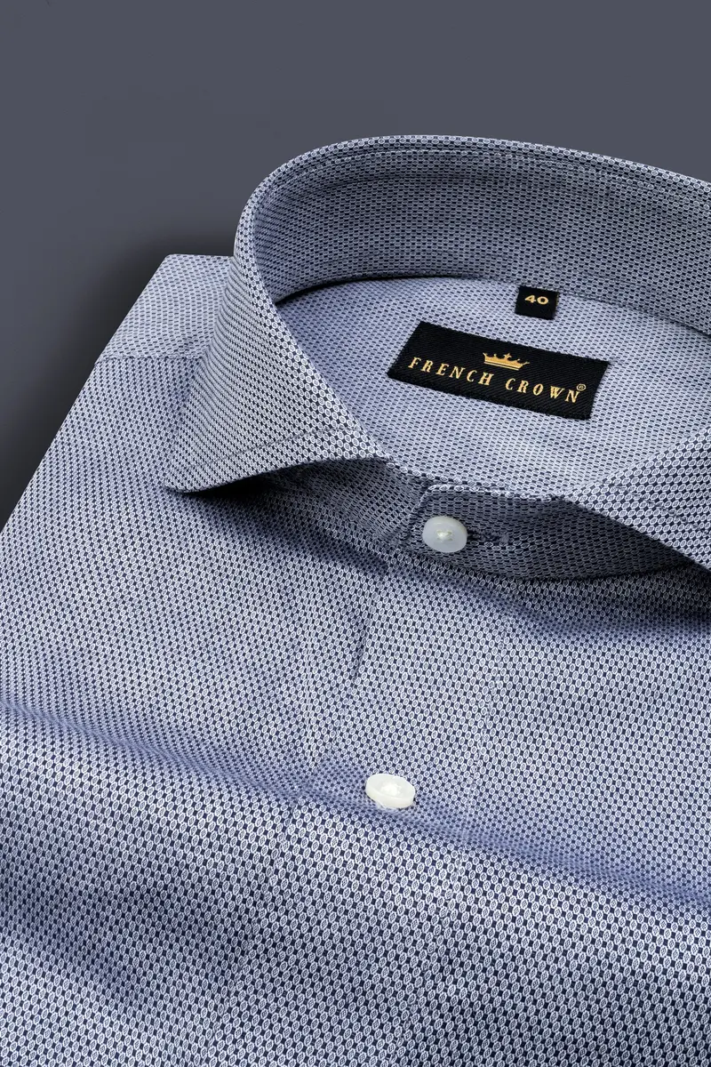 Spun Pearl Dobby Textured Premium Giza Cotton Shirt 1