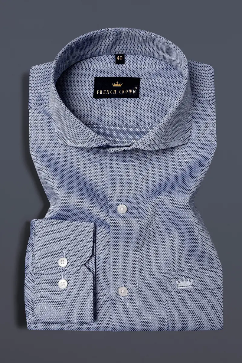 Spun Pearl Dobby Textured Premium Giza Cotton Shirt 3