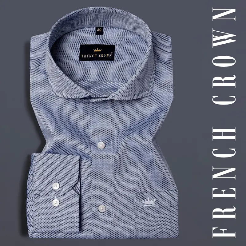 Spun Pearl Dobby Textured Premium Giza Cotton Shirt 7