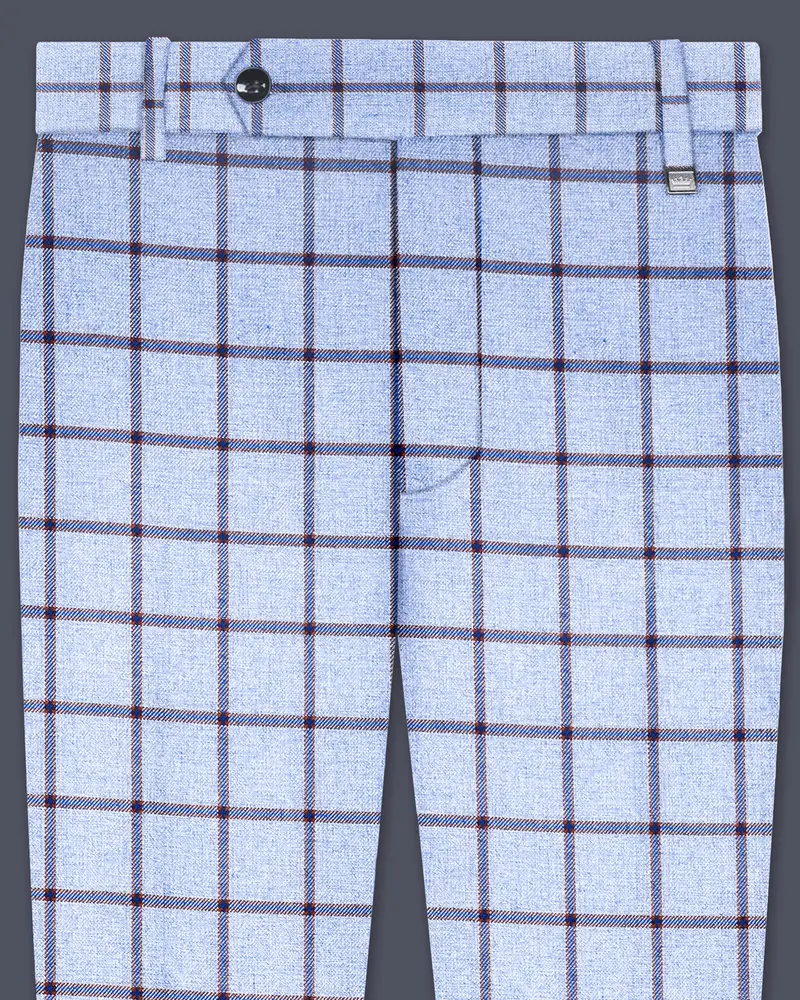 Spun Pearl Gray Checkered Pant 1