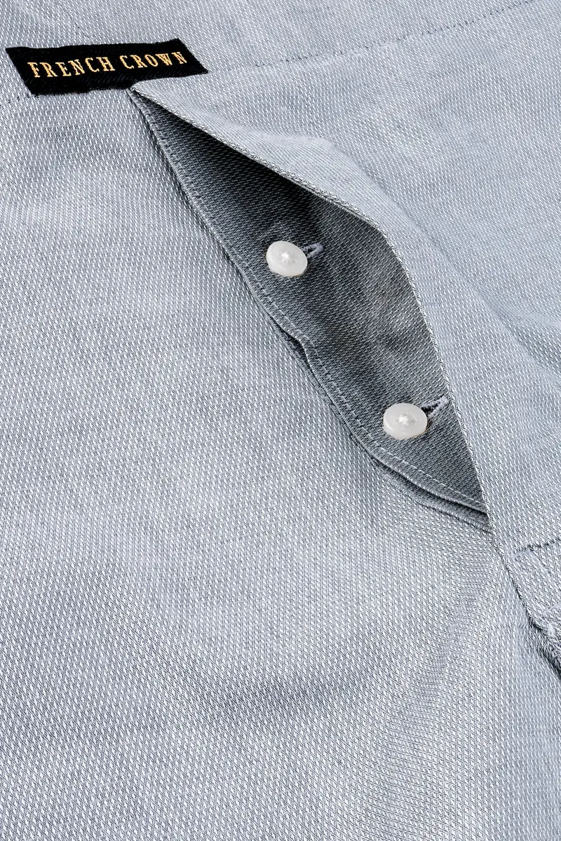 Spun Pearl Gray Dobby Textured Premium Giza Cotton Boxer 4