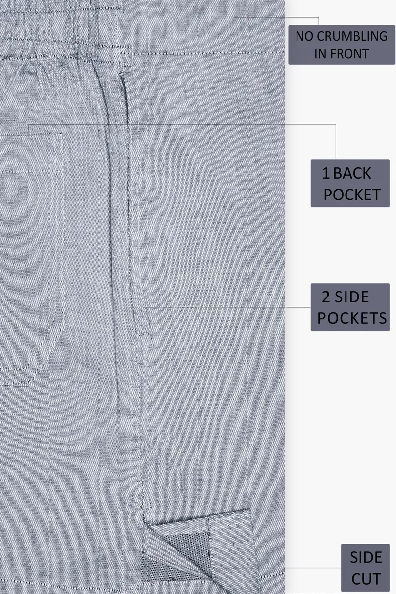 Spun Pearl Gray Dobby Textured Premium Giza Cotton Boxer 5