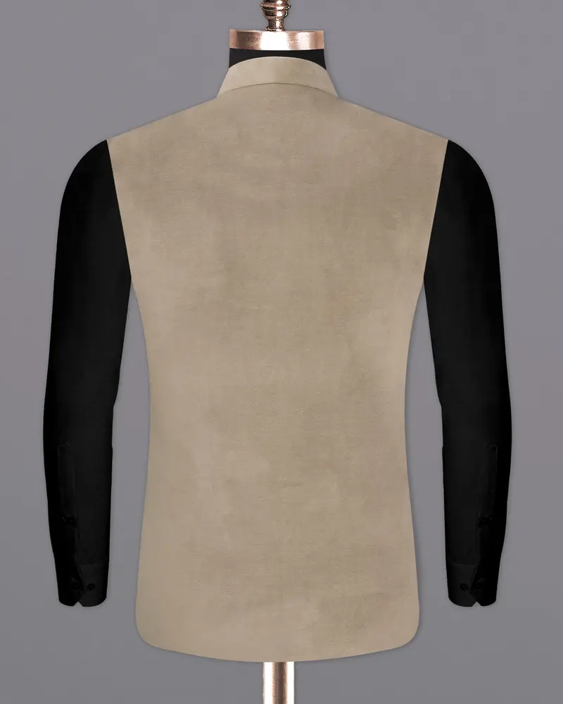 Squirrel Brown Velvet Designer Nehru Jacket 7