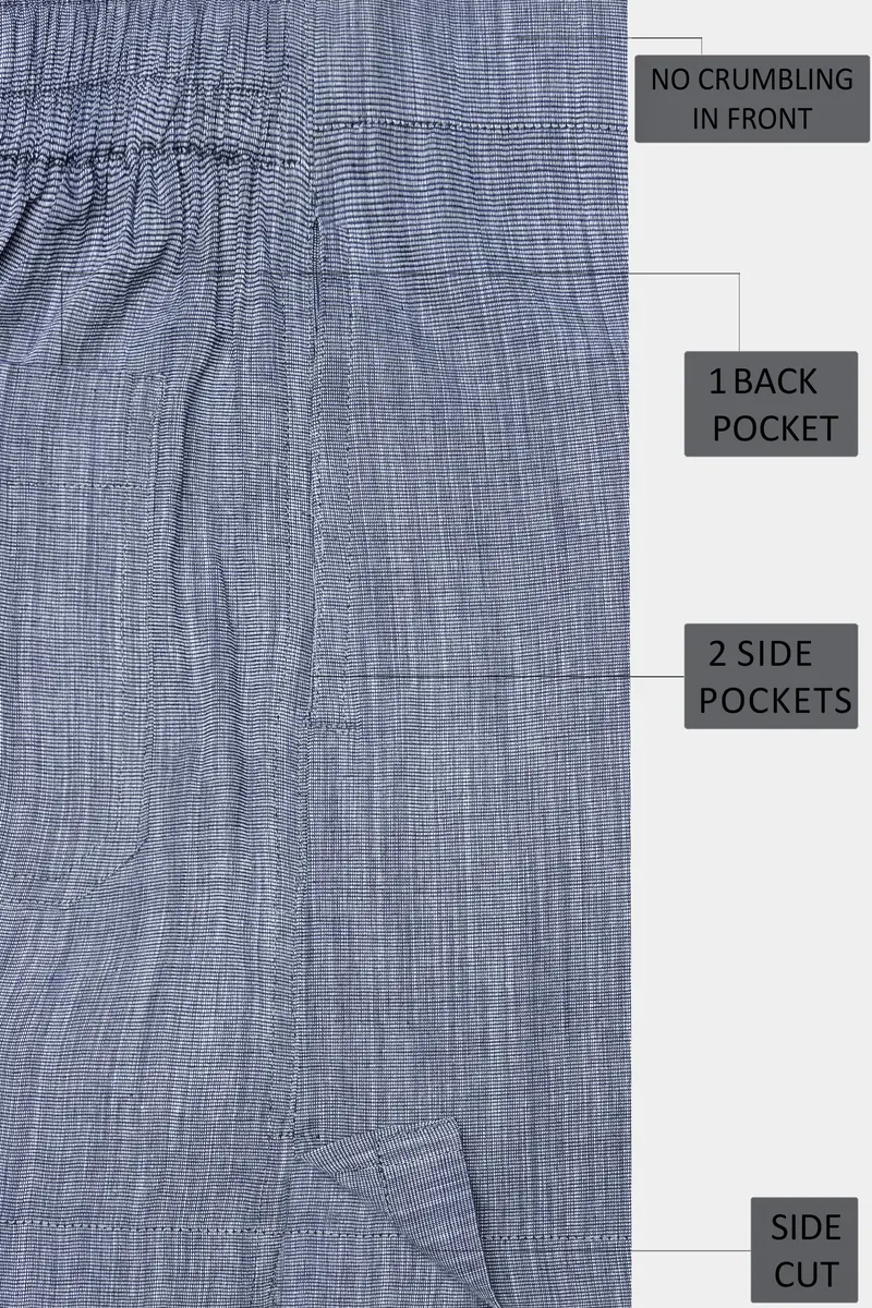 Steal Gray Solid Chambray Premium Cotton Boxer 5