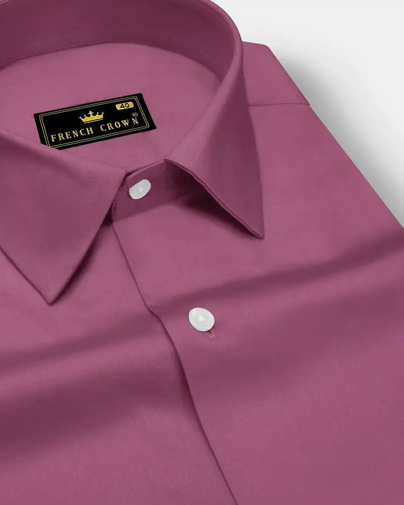 Stelloro-Cosmic Pink Subtle Sheen Super Soft Premium Cotton Dress Shirt 1