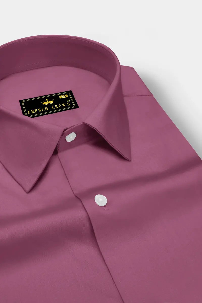 Stelloro-Cosmic Pink Subtle Sheen Super Soft Premium Cotton Dress Shirt 2