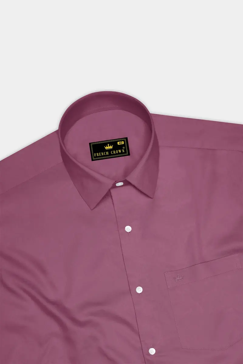 Stelloro-Cosmic Pink Subtle Sheen Super Soft Premium Cotton Dress Shirt 5