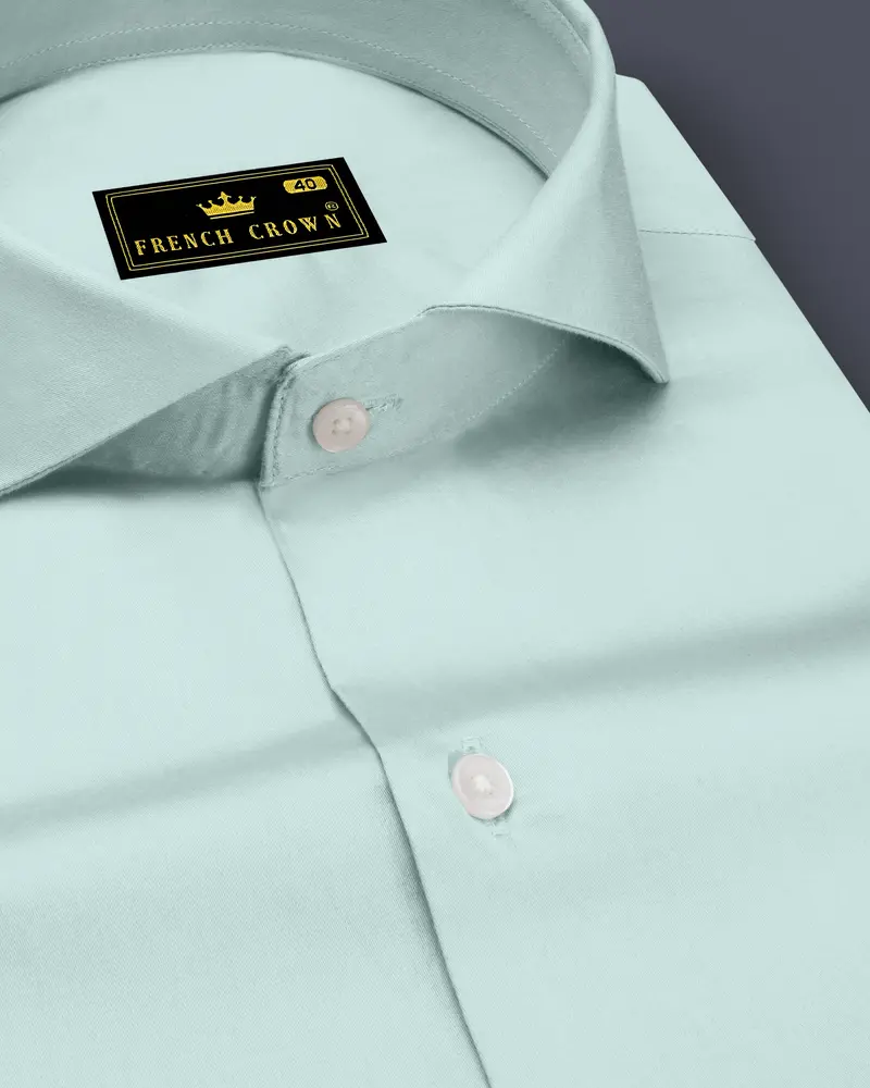 Sterling-Gainsboro Gray Subtle Sheen Super Soft Premium Cotton Cut Away Collar Dress Shirt 1