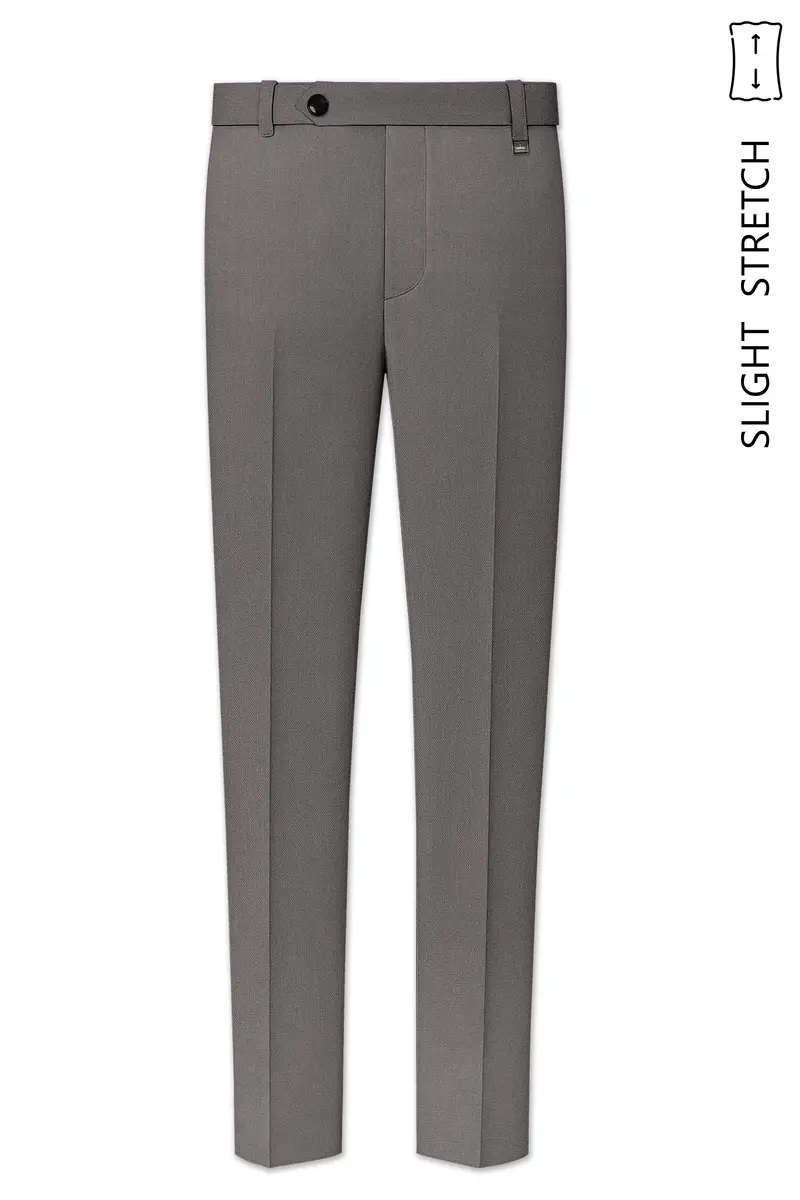 Sterling-Ironside Gray Diamond Textured Wool Rich Slight Stretch Double Breasted Suit 13