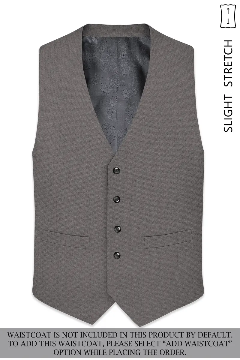 Sterling-Ironside Gray Diamond Textured Wool Rich Slight Stretch Double Breasted Suit 16