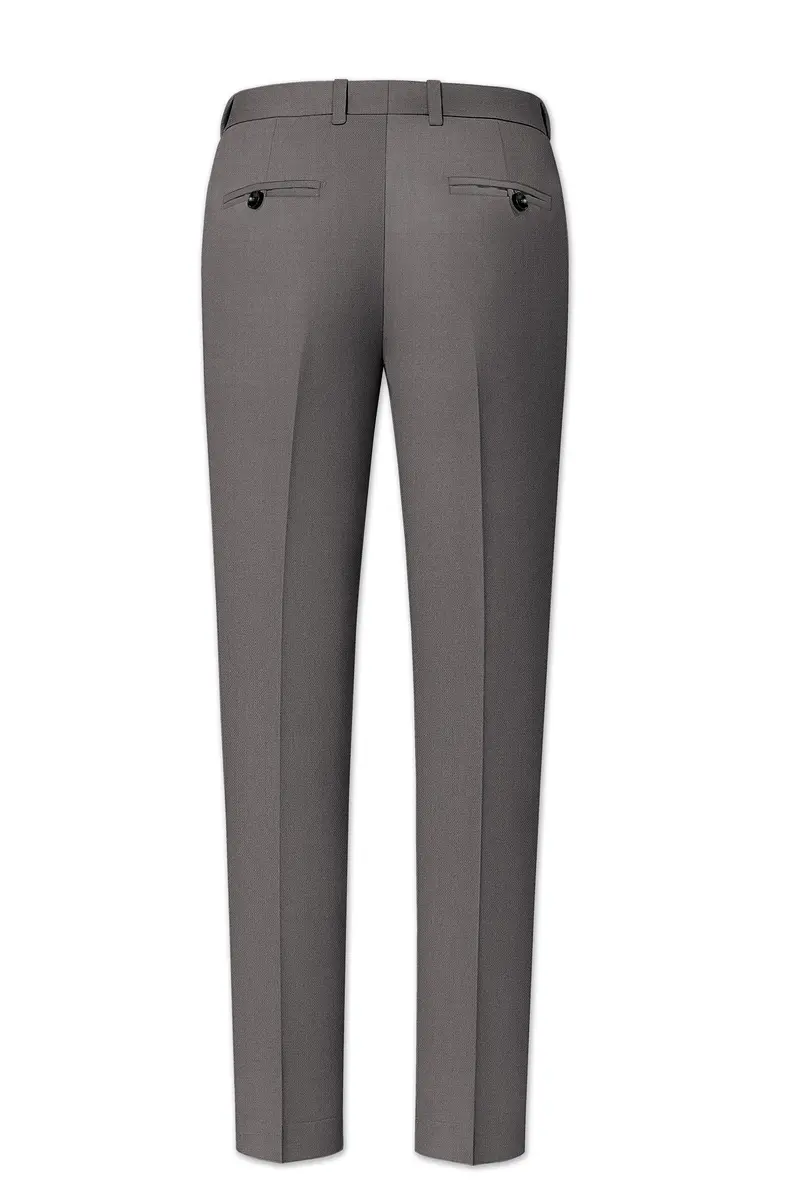 Sterling-Ironside Gray Diamond Textured Wool Rich Slight Stretch Single Breasted Suit 14