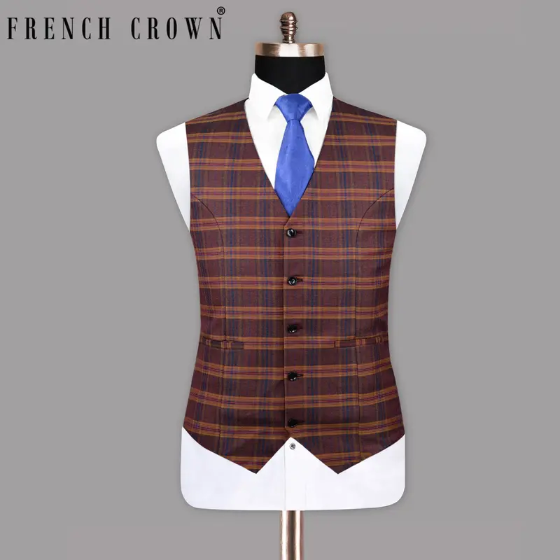 Stiletto Multi-Color Horizontal Striped Tweed Waistcoat 1
