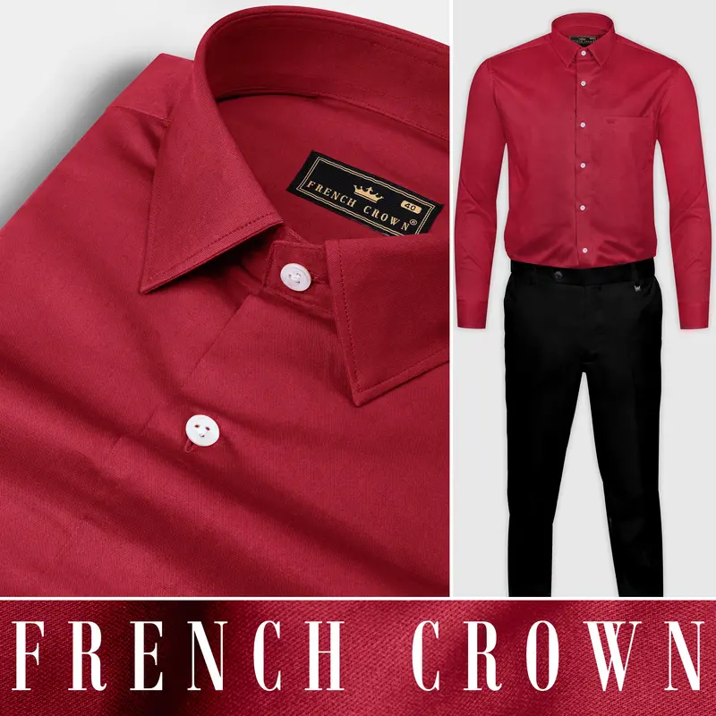 Stiletto Red Royal Oxford Cotton Shirt 10