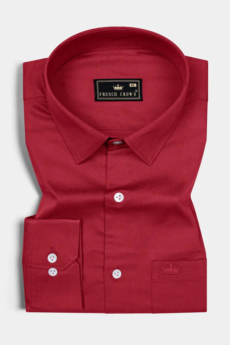 Stiletto Red Royal Oxford Cotton Shirt 3