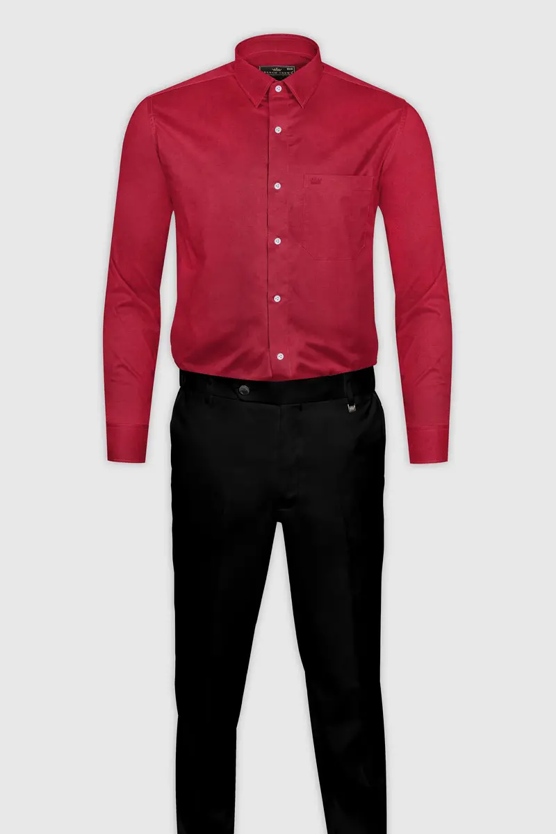Stiletto Red Royal Oxford Cotton Shirt 6