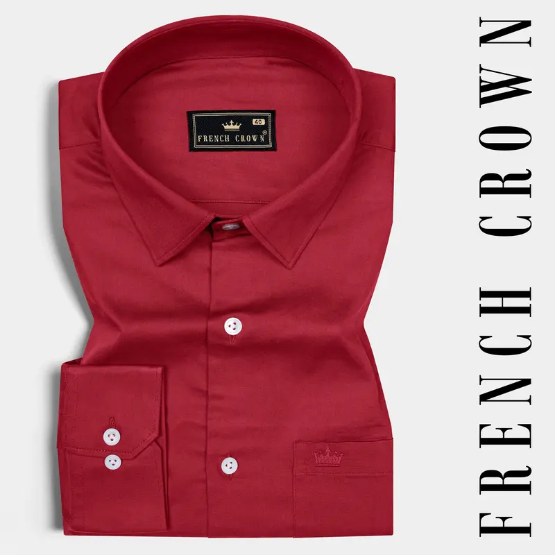 Stiletto Red Royal Oxford Cotton Shirt 7